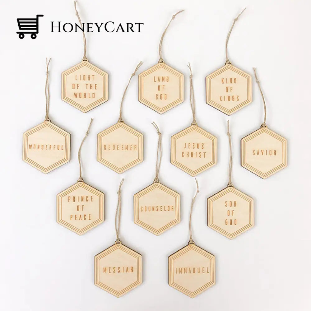 Names Of Jesus Ornaments (25 Pcs) Modern Of Christ Ornament12 Pcs