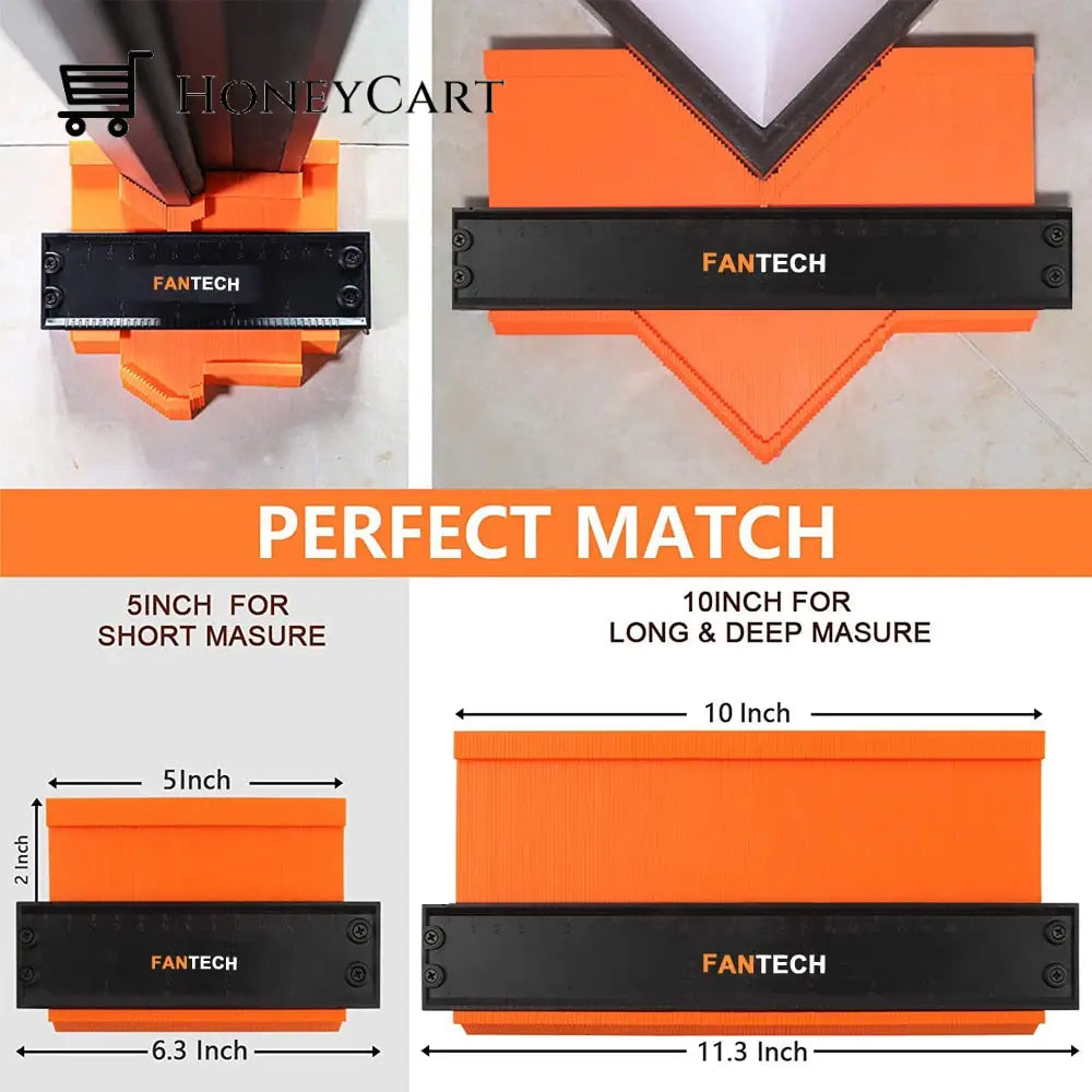 New Contour Gauge Profile Duplicator Tool Adjustable Lock Alloy Edge Copy Shaping