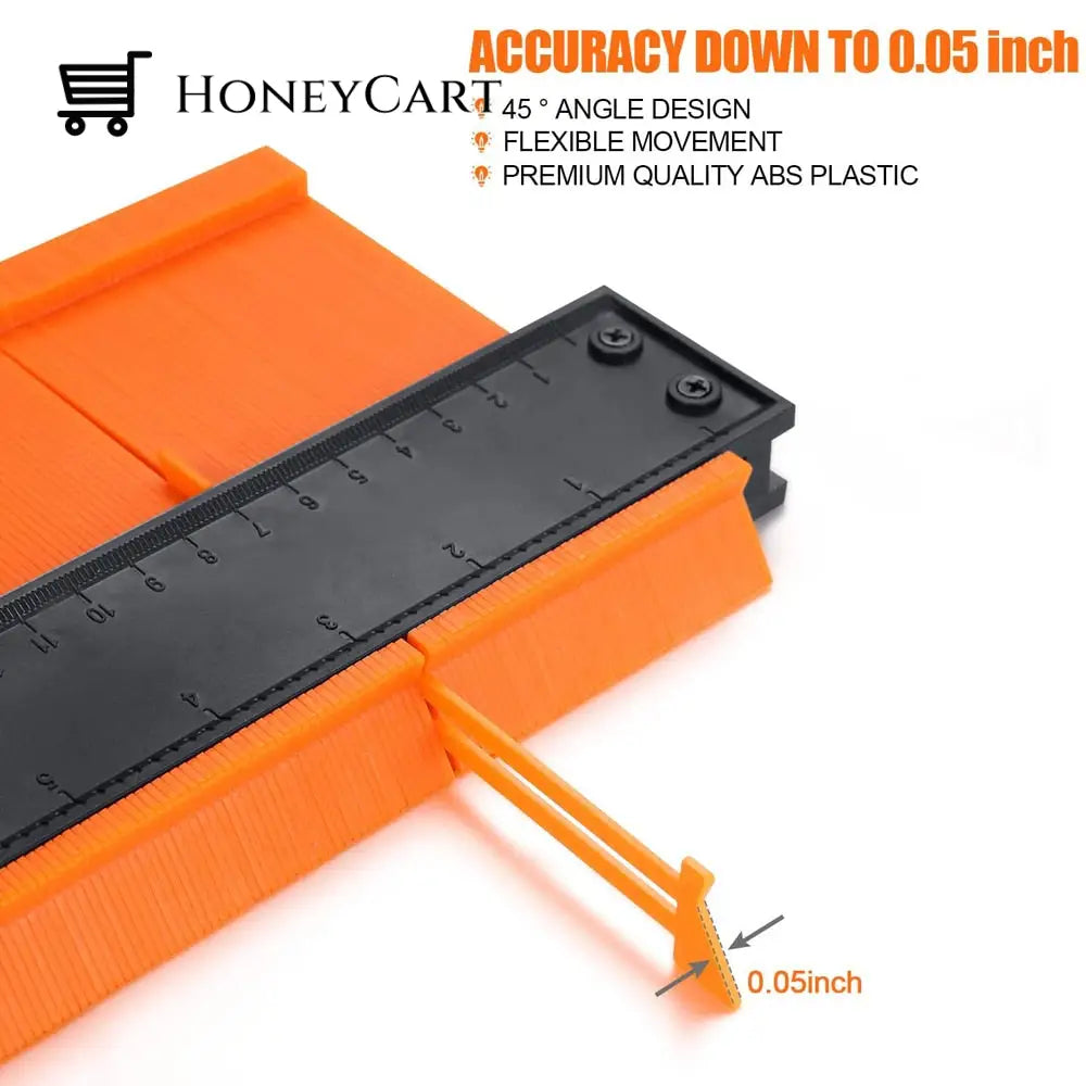 New Contour Gauge Profile Duplicator Tool Adjustable Lock Alloy Edge Copy Shaping
