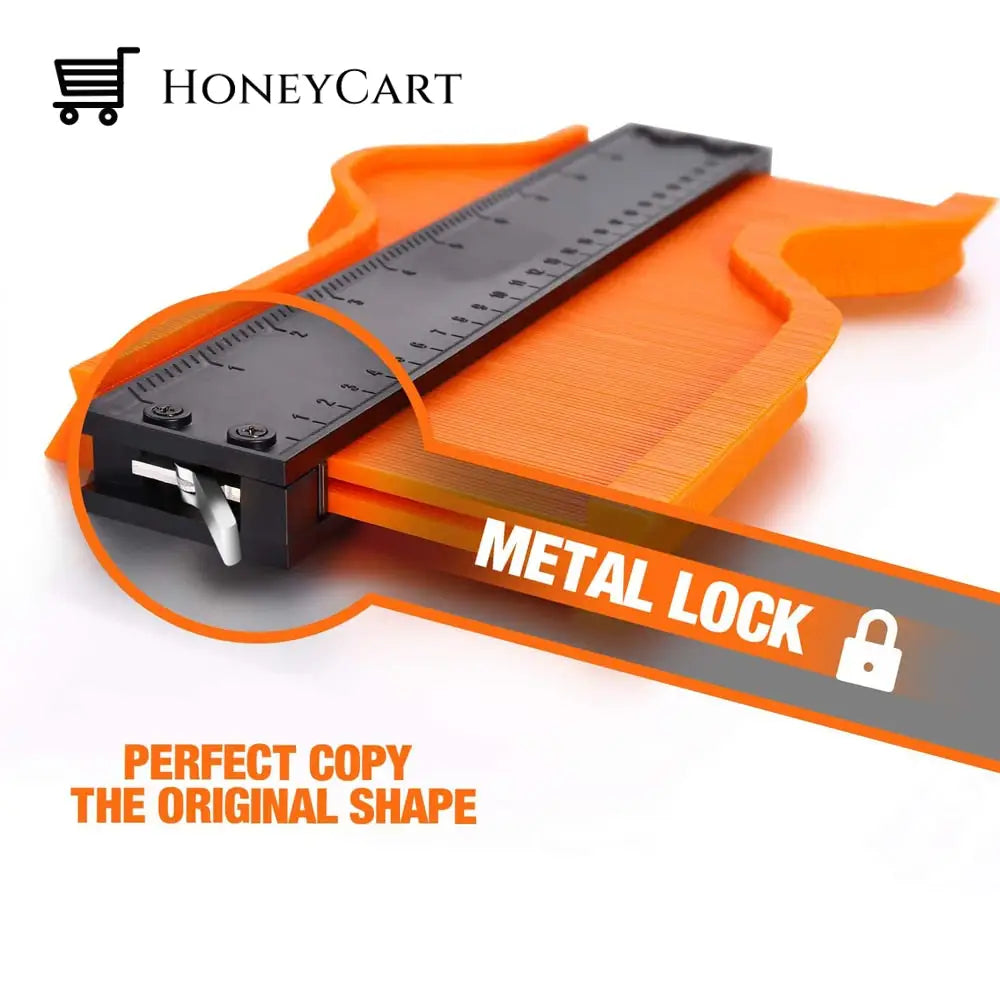 New Contour Gauge Profile Duplicator Tool Adjustable Lock Alloy Edge Copy Shaping