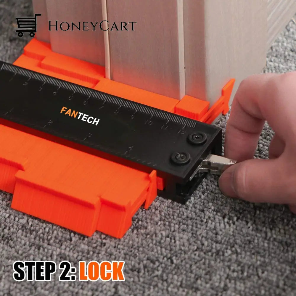 New Contour Gauge Profile Duplicator Tool Adjustable Lock Alloy Edge Copy Shaping