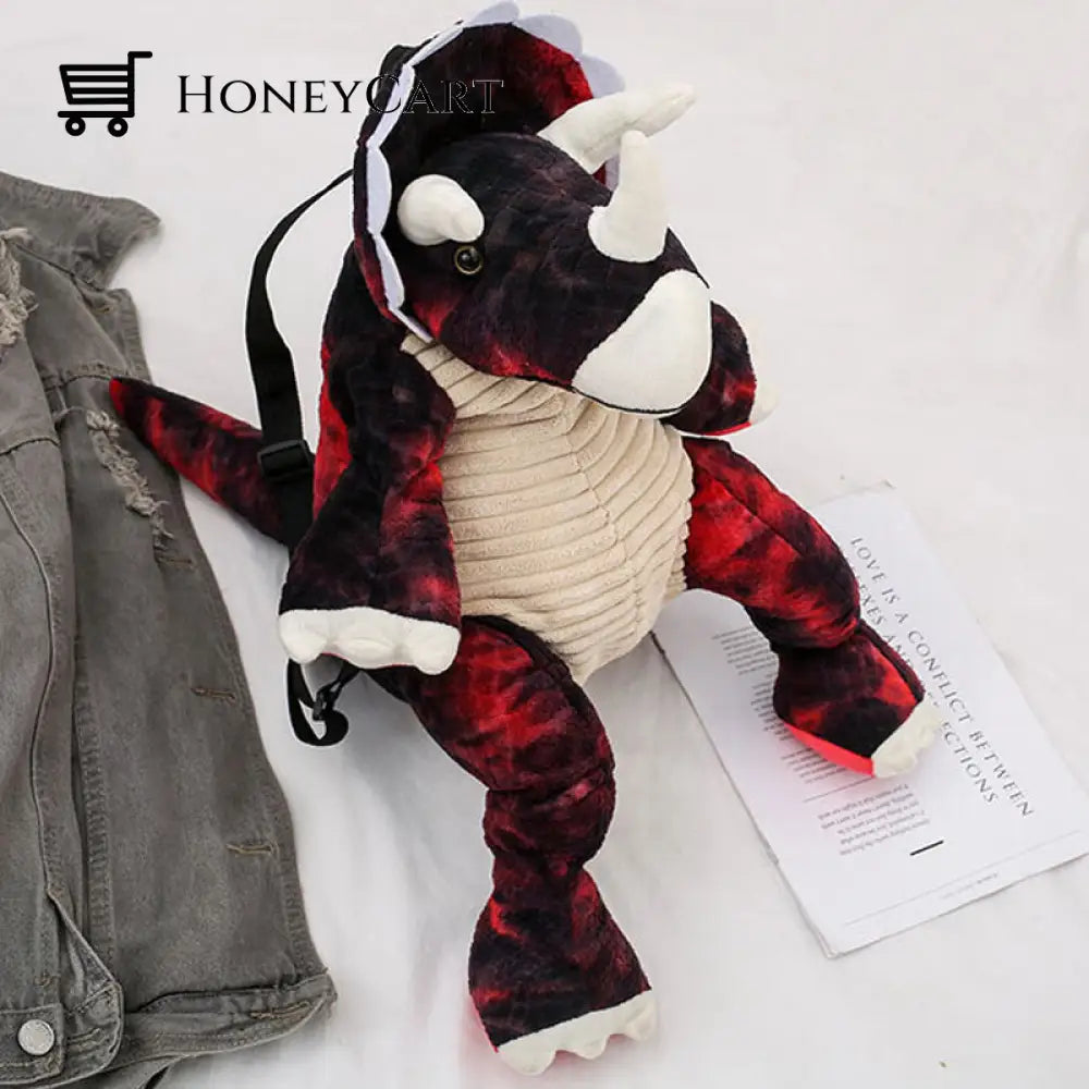 New Dinosaur Backpack Red
