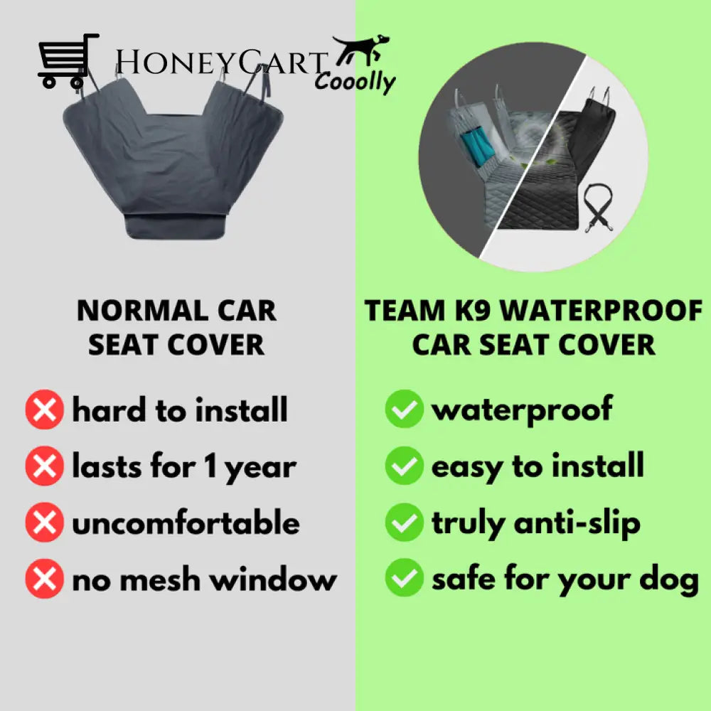 New Waterproof Non-Slip Car Seat Hammock Cover With Pockets Side Flaps Headrest Straps Seat-Anchors