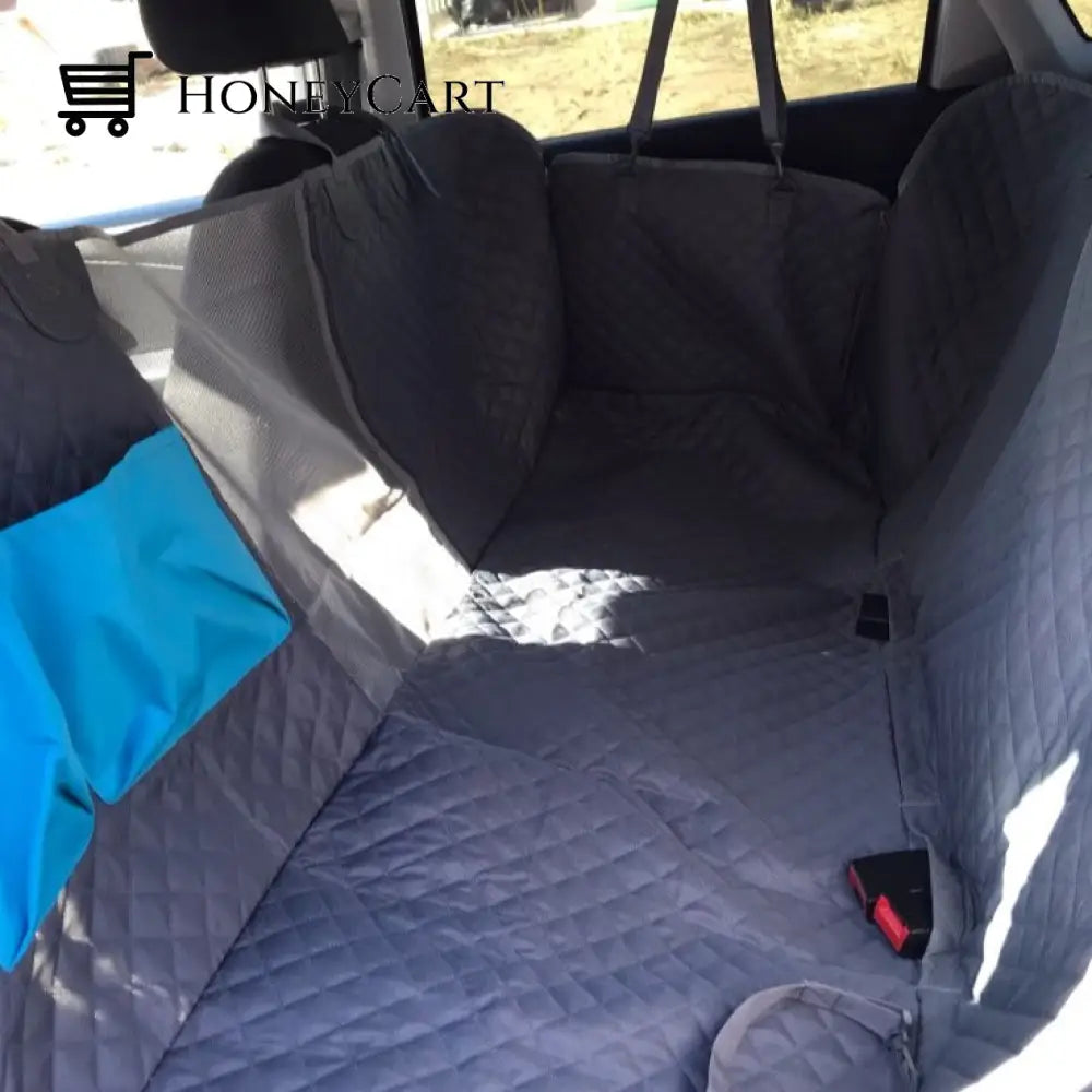 New Waterproof Non-Slip Car Seat Hammock Cover With Pockets Side Flaps Headrest Straps Seat-Anchors