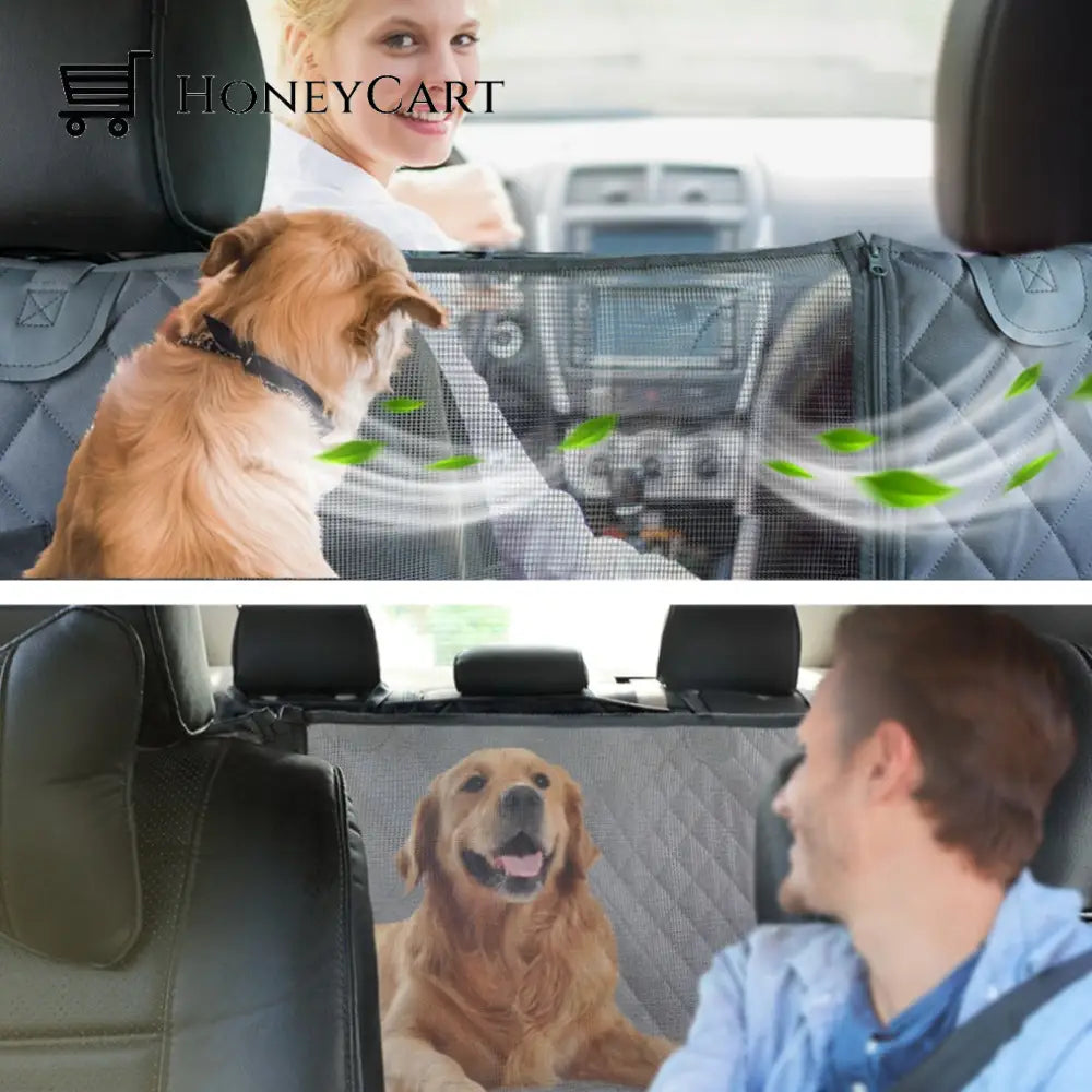New Waterproof Non-Slip Car Seat Hammock Cover With Pockets Side Flaps Headrest Straps Seat-Anchors