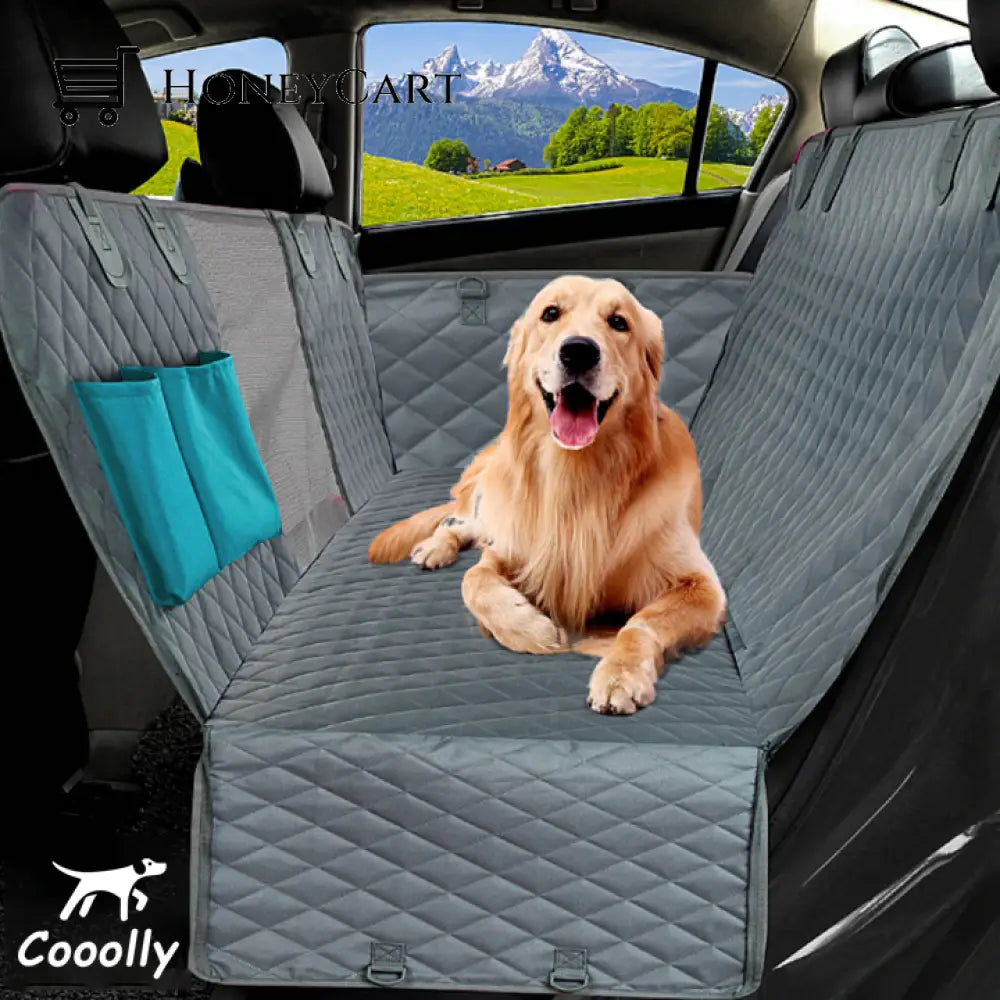 New Waterproof Non-Slip Car Seat Hammock Cover With Pockets Side Flaps Headrest Straps Seat-Anchors
