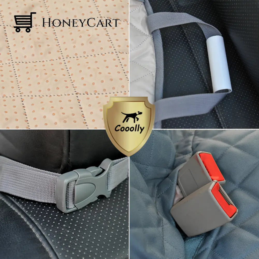 New Waterproof Non-Slip Car Seat Hammock Cover With Pockets Side Flaps Headrest Straps Seat-Anchors