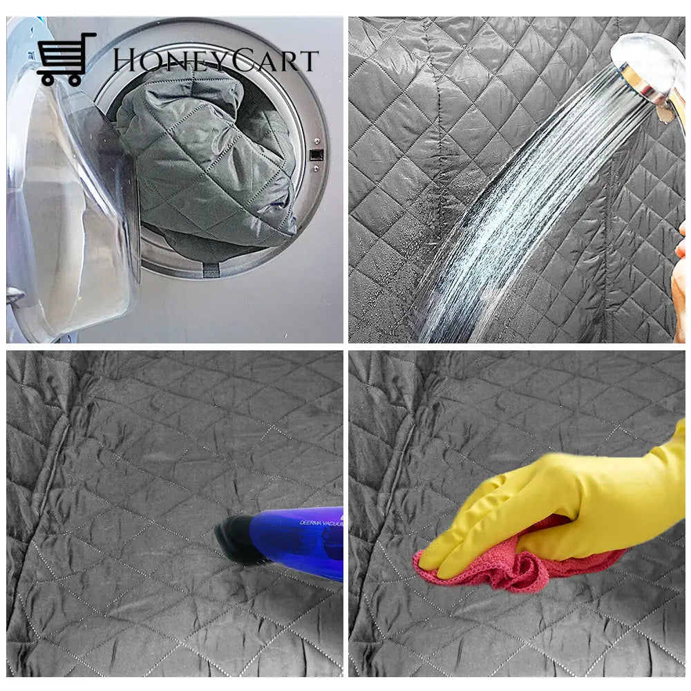 New Waterproof Non-Slip Car Seat Hammock Cover With Pockets Side Flaps Headrest Straps Seat-Anchors