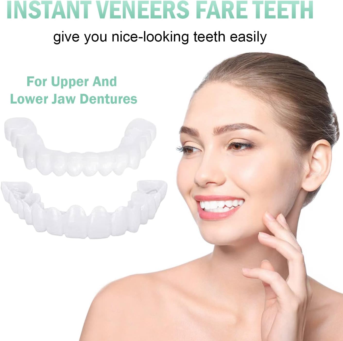 Teeth veneers Instant Cosmetic Veneers (Upper & Lower)