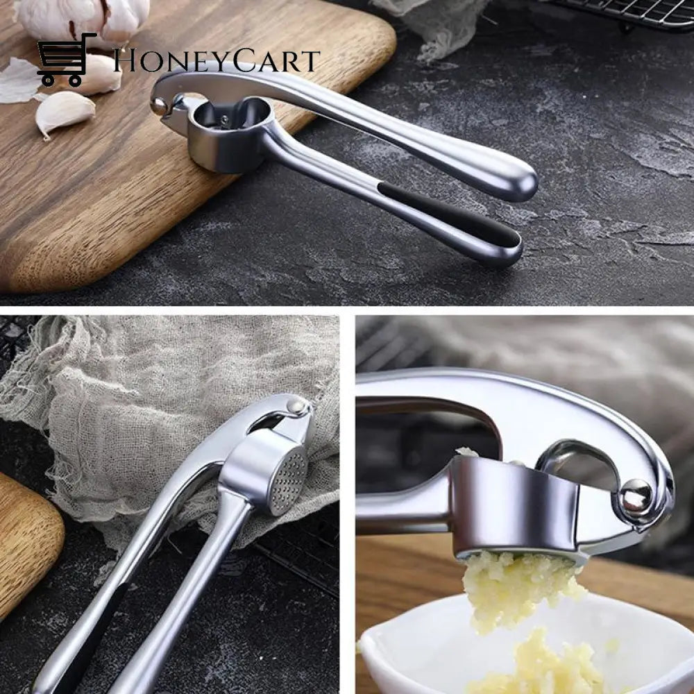 No Need To Remove Garlic Peel - Premium Press With Soft Easy-Squeeze Ergonomic Handle