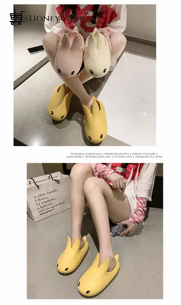 Non-Slip Bunny Cloud Comfy Slippers