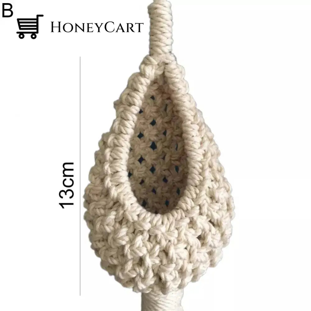 Nordic Hanging Macrame Flower Vase B-13Cm Plant Stands