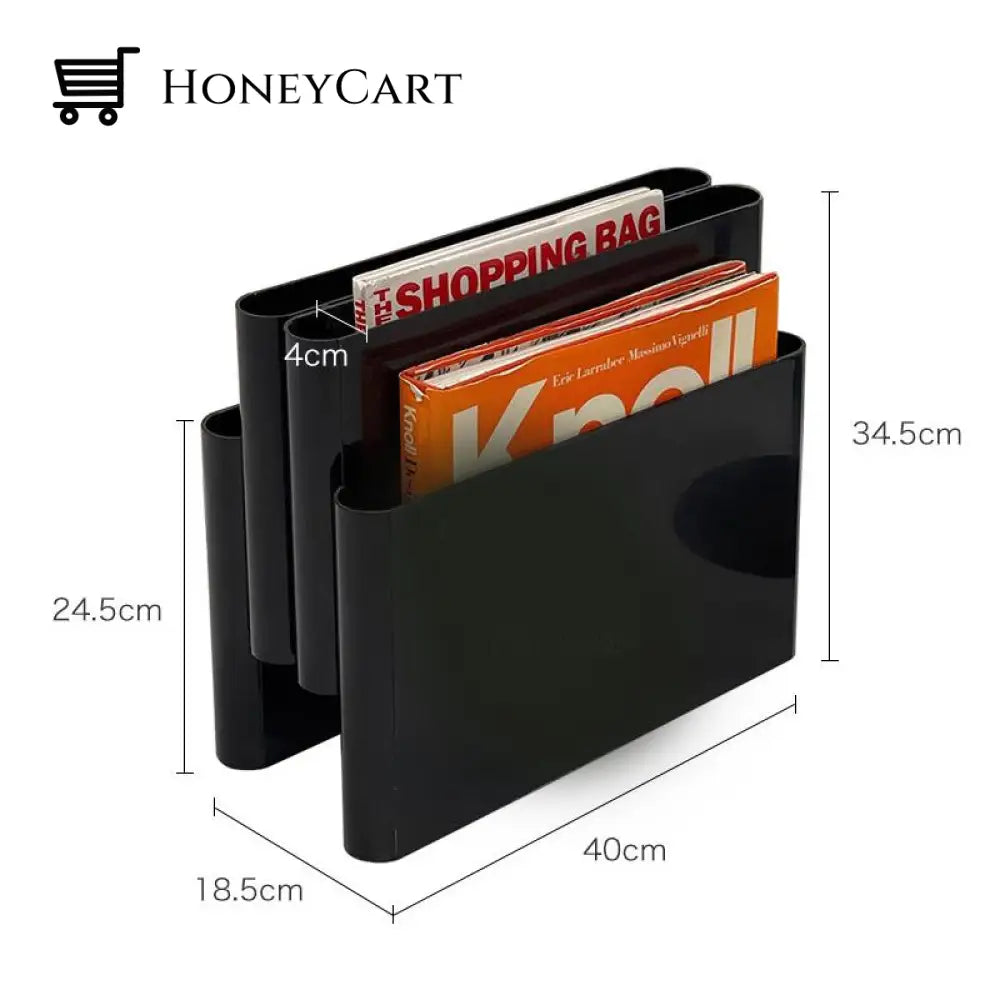 Nordic Magazine Storage Floor Rack Black & Organization