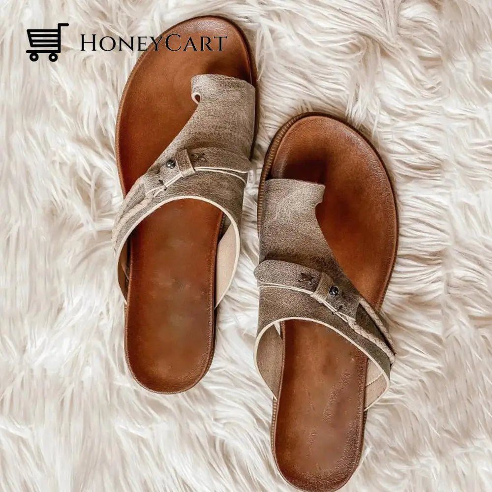 Open Toe Sandals For Bunions And Hammertoes Beige / 5.5