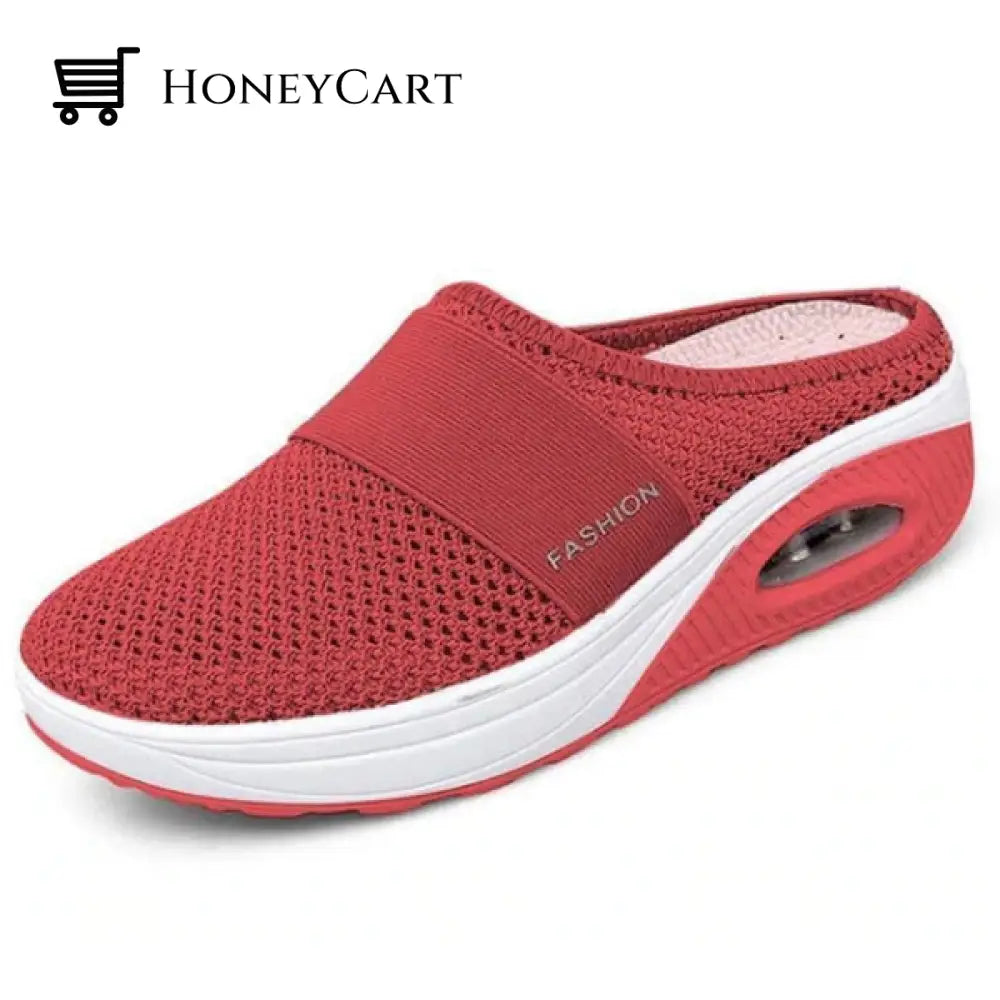 Orthopedic Walking Shoes For Women- Breathable Lightweight Air Cushion Slip-On Slippers