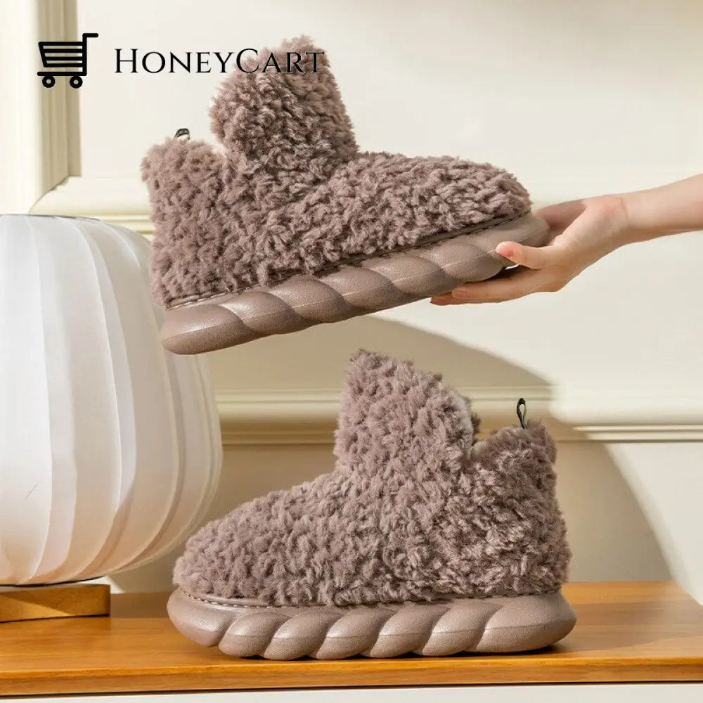 Our Lovely Fleece Booties Brown / Us 4.5-5.5 Eu 36-37
