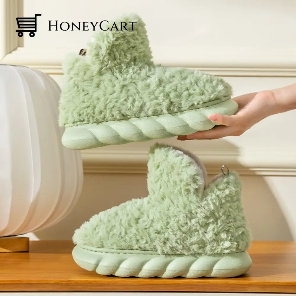 Our Lovely Fleece Booties Green / Us 4.5-5.5 Eu 36-37