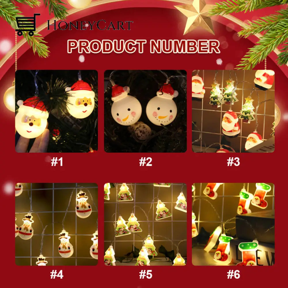 Outdoor Led Santa Claus Lights #1 / Battery Model-1.5M 10 Lights Warm White Electronics &