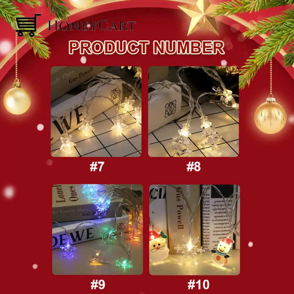 Outdoor Led Santa Claus Lights #7 / Battery Model-1.5M 10 Lights Warm White Electronics &