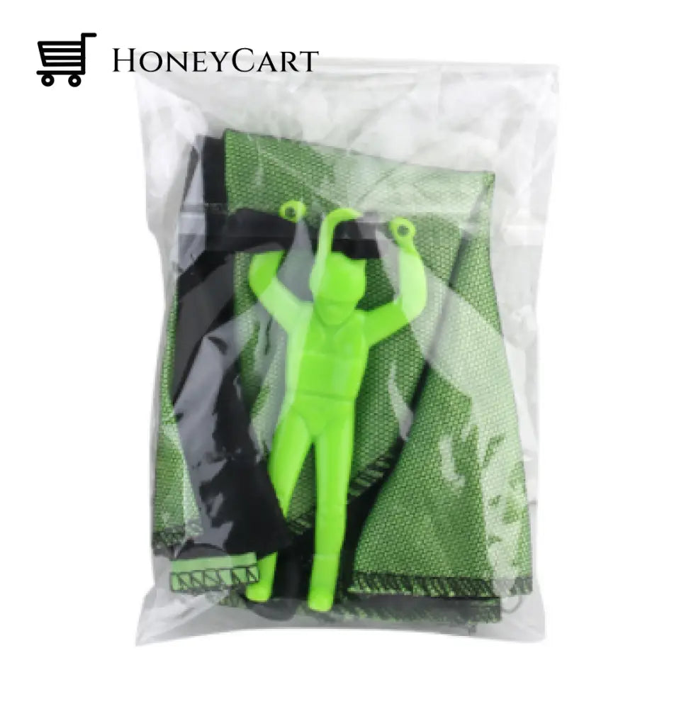 Outdoor Sports Children Throw Parachute Toys A Green / 1Pc Cj