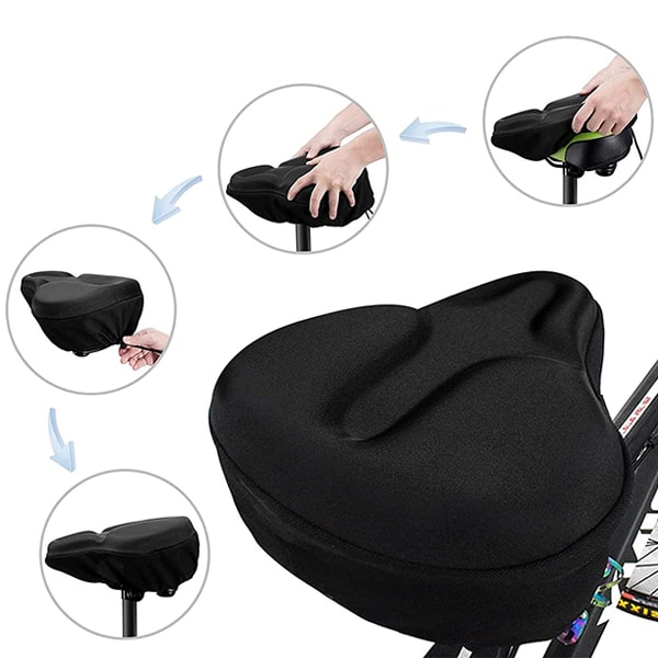 Bike Gel Seat Cushion Bicycle Padded Saddle Cover