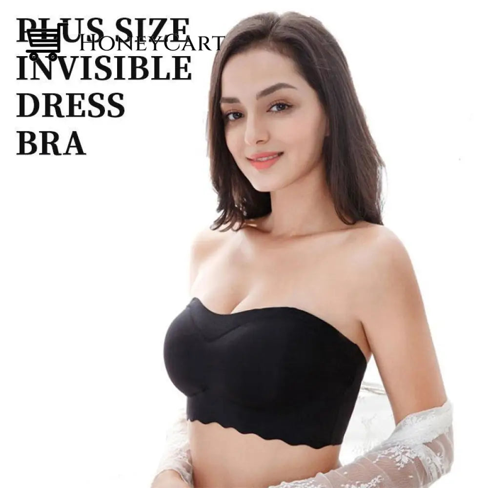 Oversized Elastic Non-Slip Strapless Ice Silk Bra