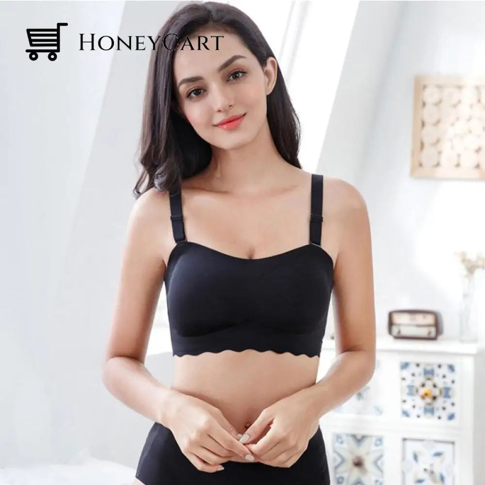 Oversized Elastic Non-Slip Strapless Ice Silk Bra