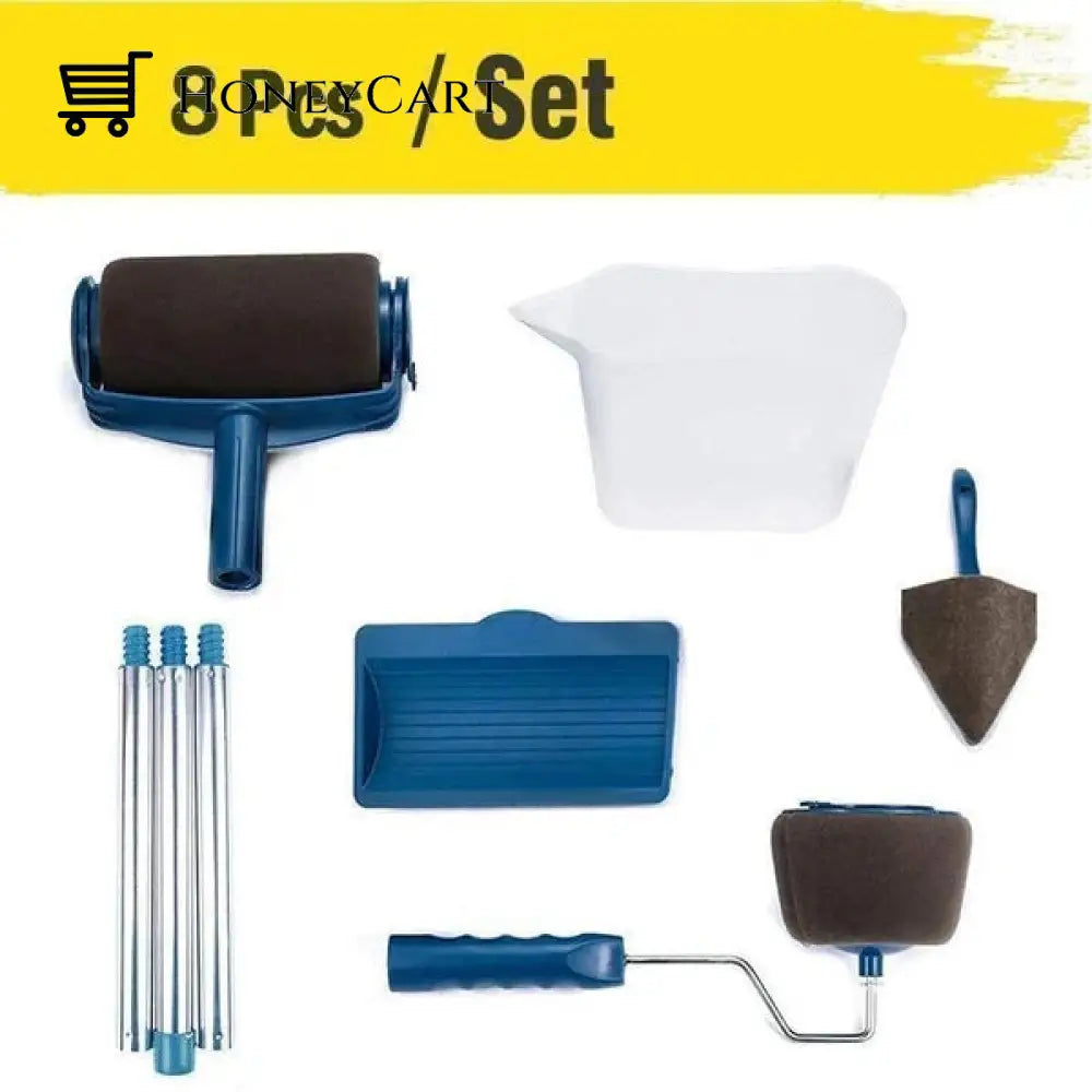 Paint Roller Brush Painting Handle Tool 8 Pieces/Set