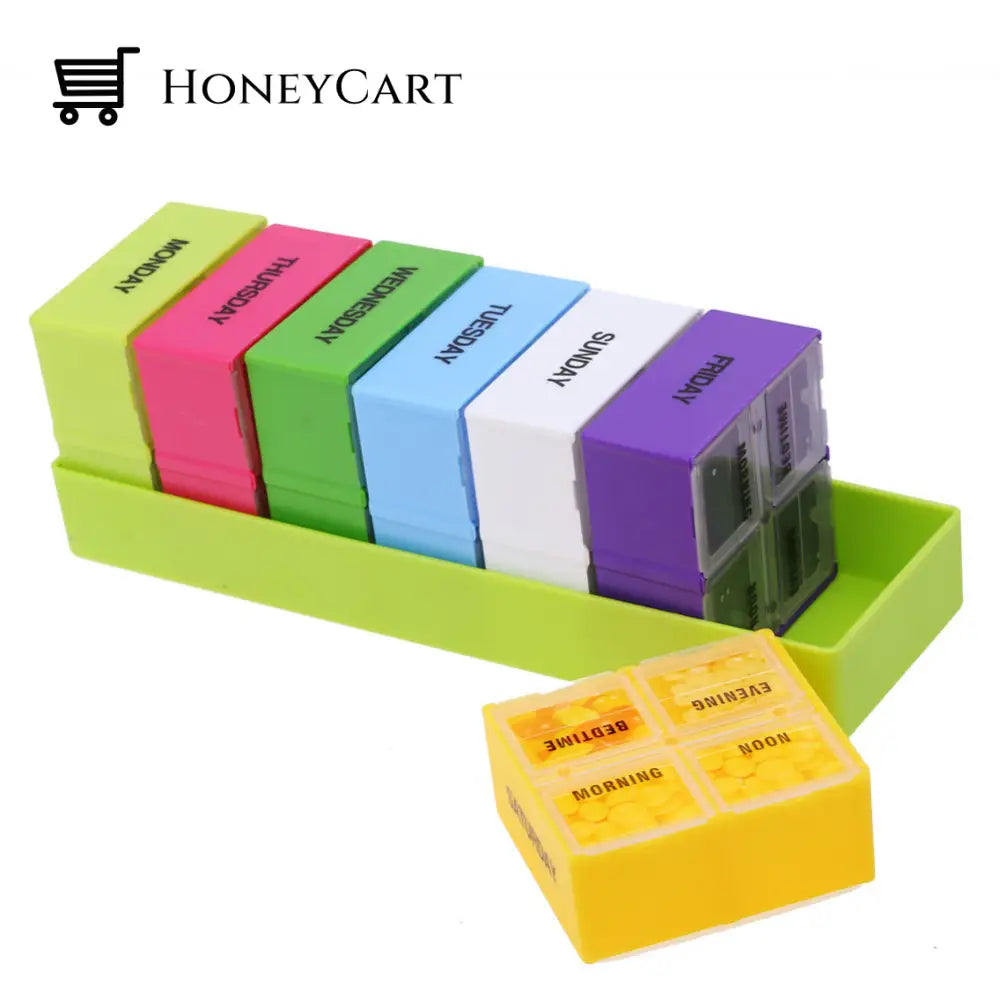 Pill Storage Box 28 Cells Plastic
