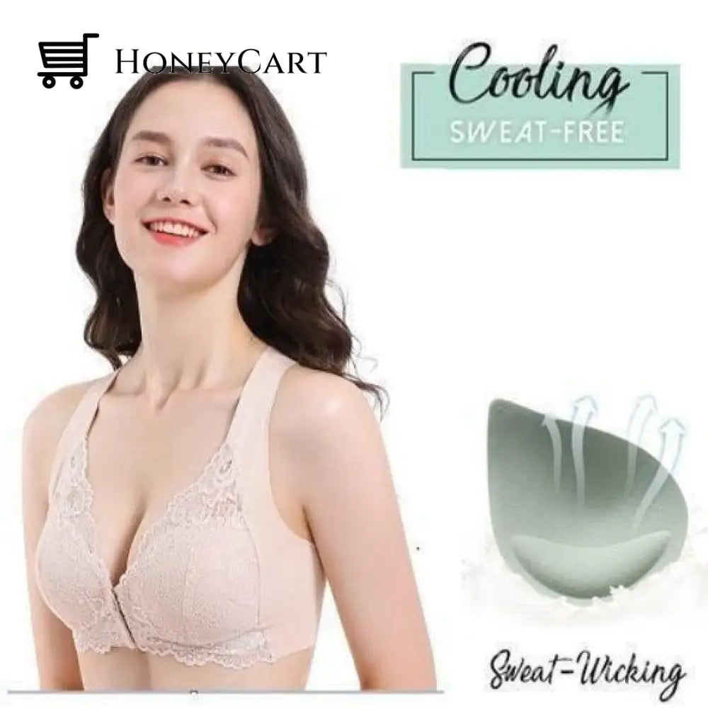 Plus Size Front Closure Extra-Elastic Breathable 5D Bra