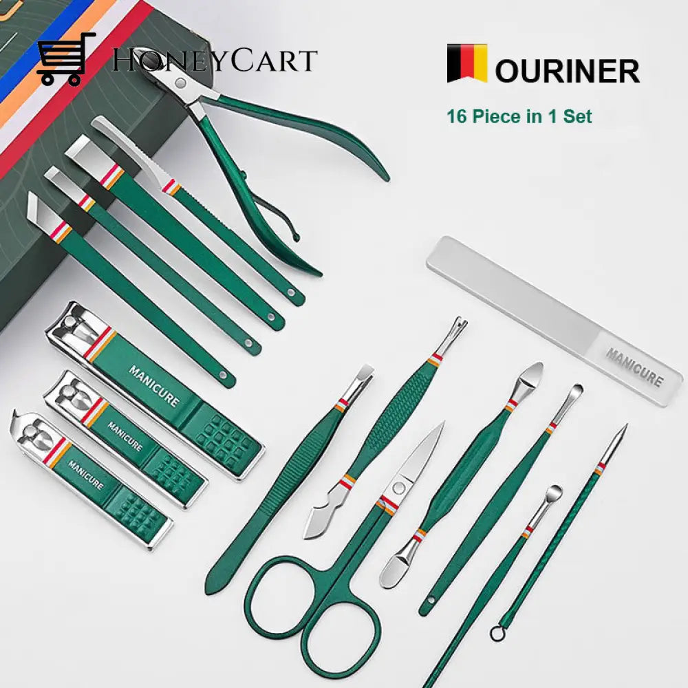 Portable 16-Piece Stainless Steel Beauty And Nail Cutter Set