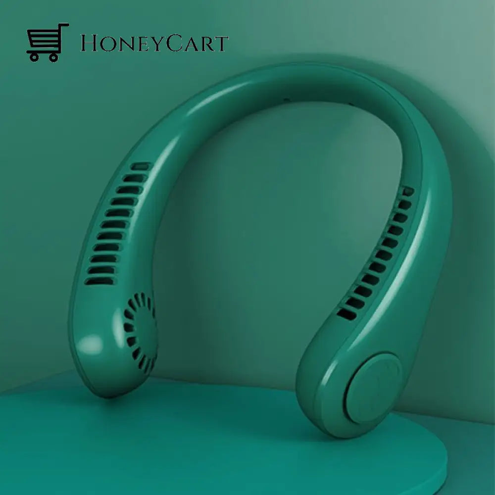 Portable Bladeless Neck Fan-Around The Fan Green Wjj-Fan