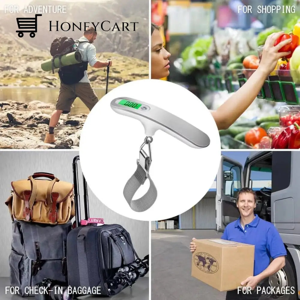 Portable Electronic Hook Scale With Strong Nylon Strap