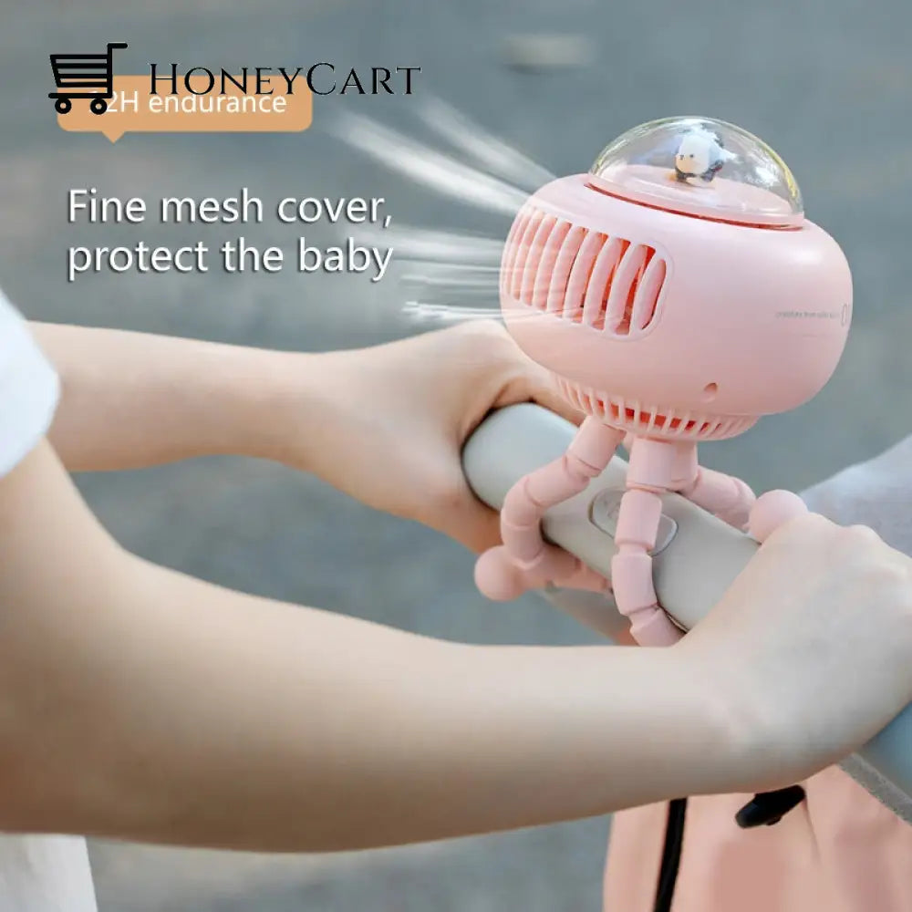 Portable Flexible Cute Baby Stroller Fan Fans