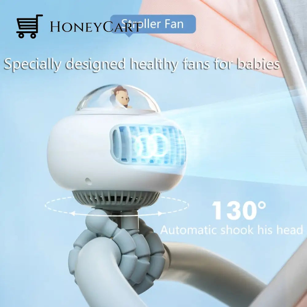 Portable Flexible Cute Baby Stroller Fan Fans