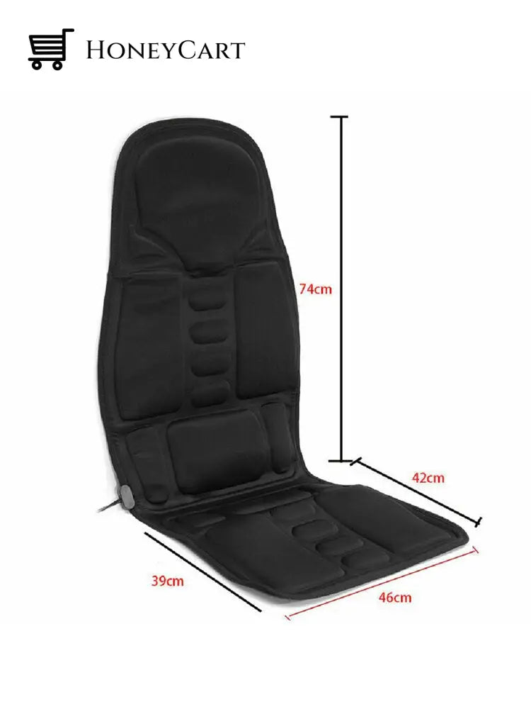 Portable Heated Vibrating Back Massager - Massage Chair Pad For Home Office Car Use Tech And