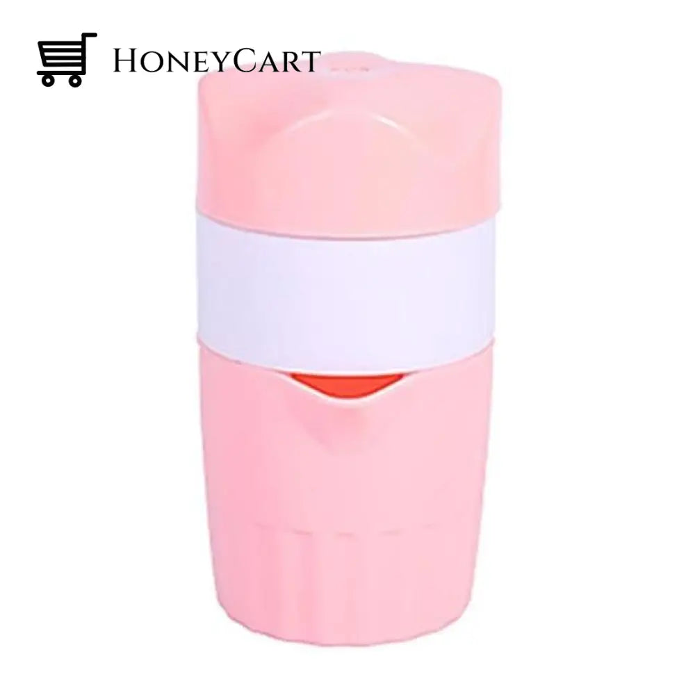 Portable Manual Juicer Fruit Squeezer Pink Home & Garden