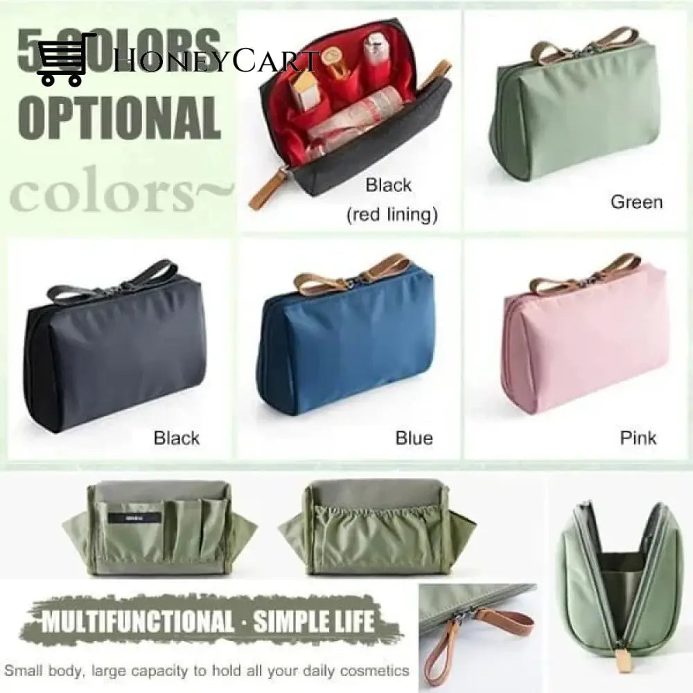 Portable Mini Lazy Cosmetic Bag Pink Tool