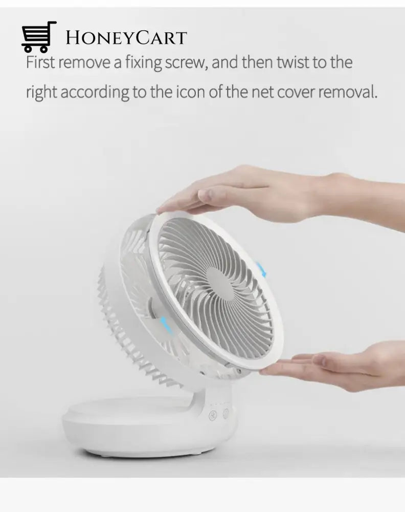 Portable Wireless Foldable Fan Night Lamp Fans