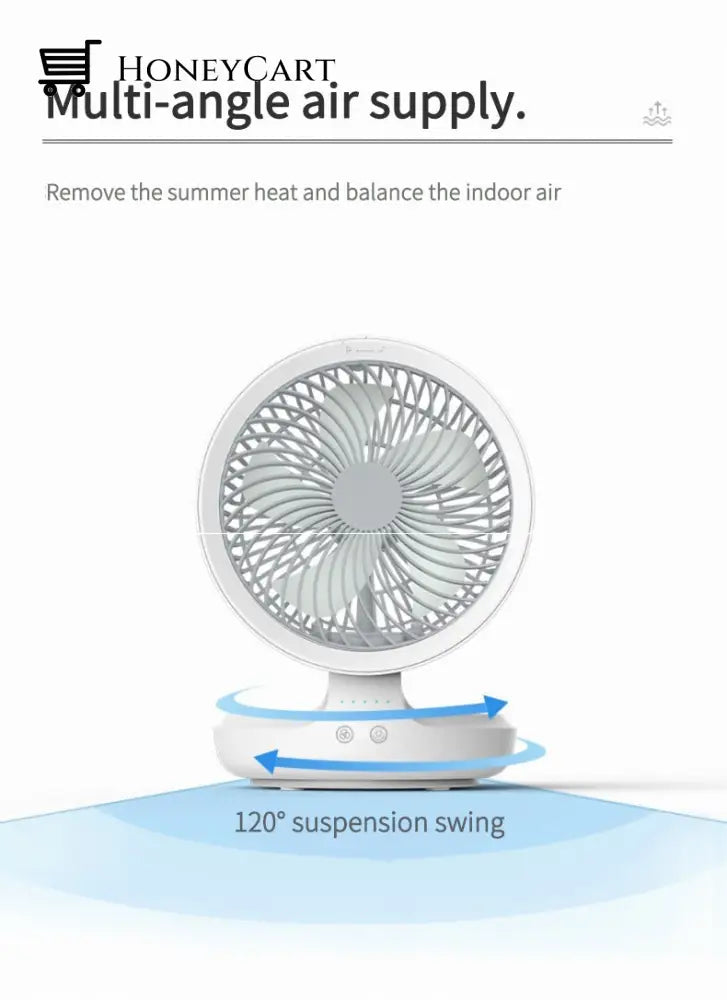 Portable Wireless Foldable Fan Night Lamp Fans