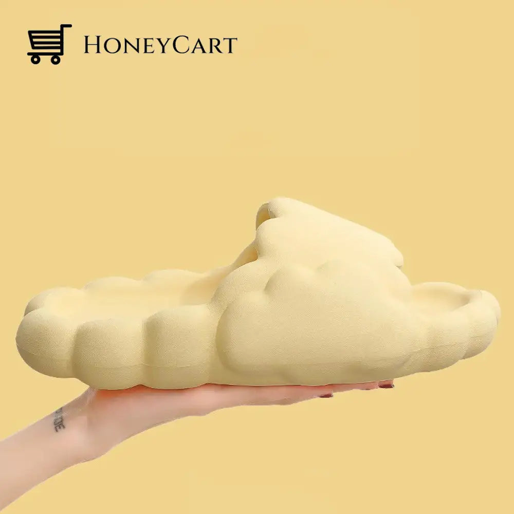 Premium Cloud Smiley Slides Yellow / Uk 3 | Us 5 Eu 36
