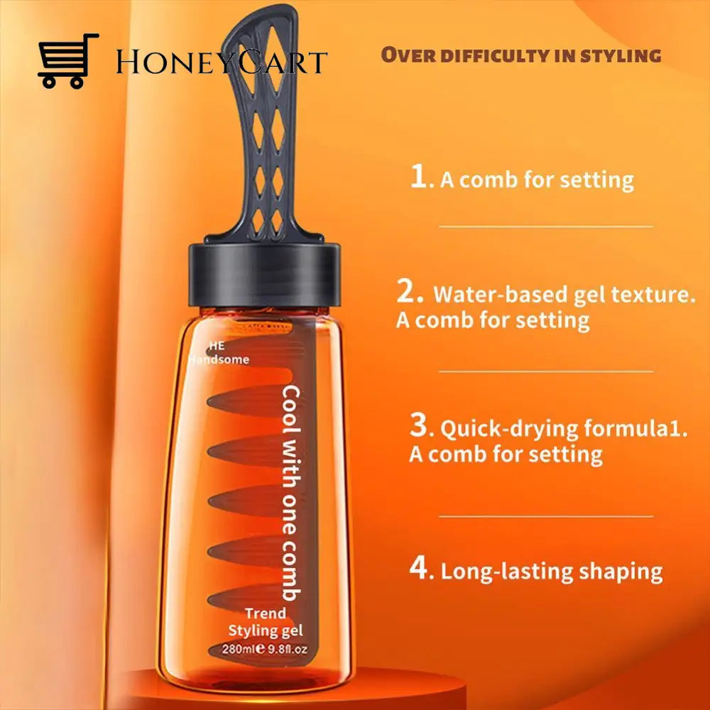 Professional Easy Hair Styling Comb Gel Bottle Care