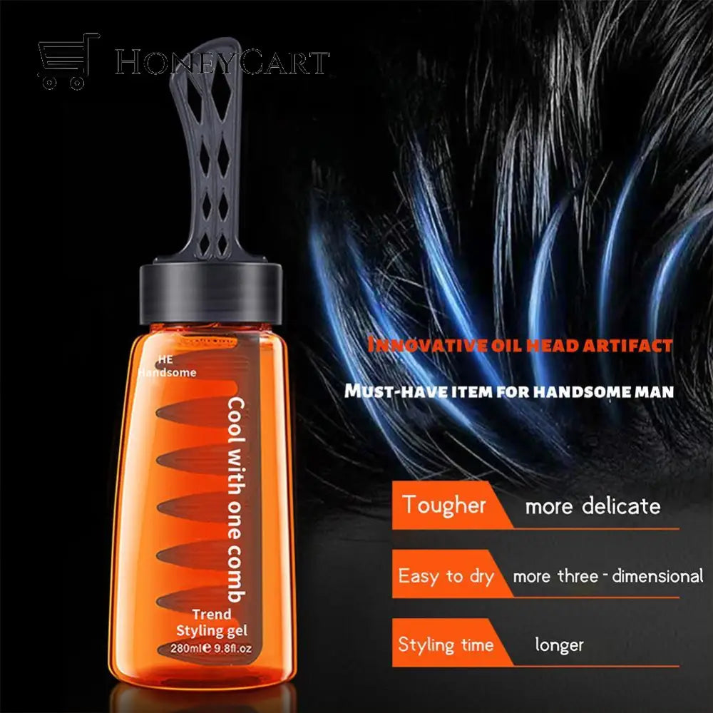 Professional Easy Hair Styling Comb Gel Bottle Care