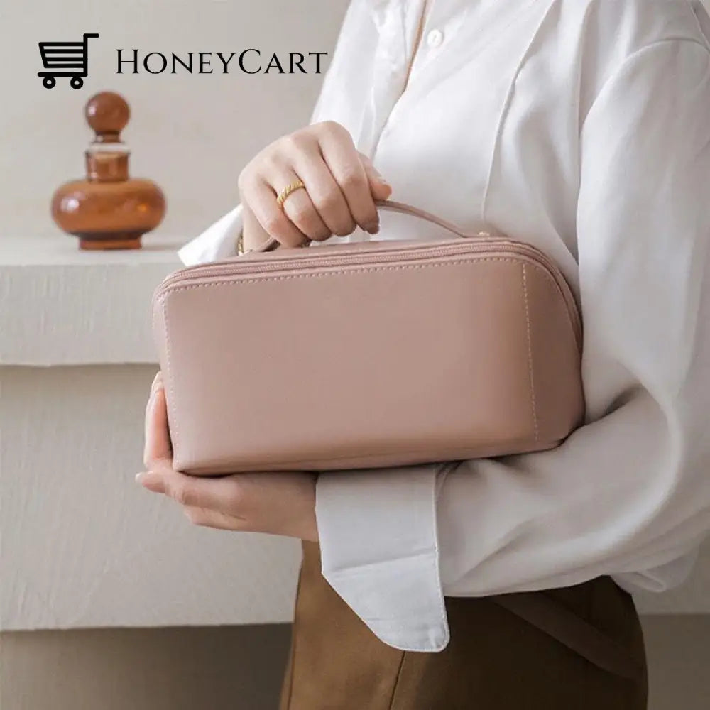 Pu Portable Travel Cosmetic Storage Bag