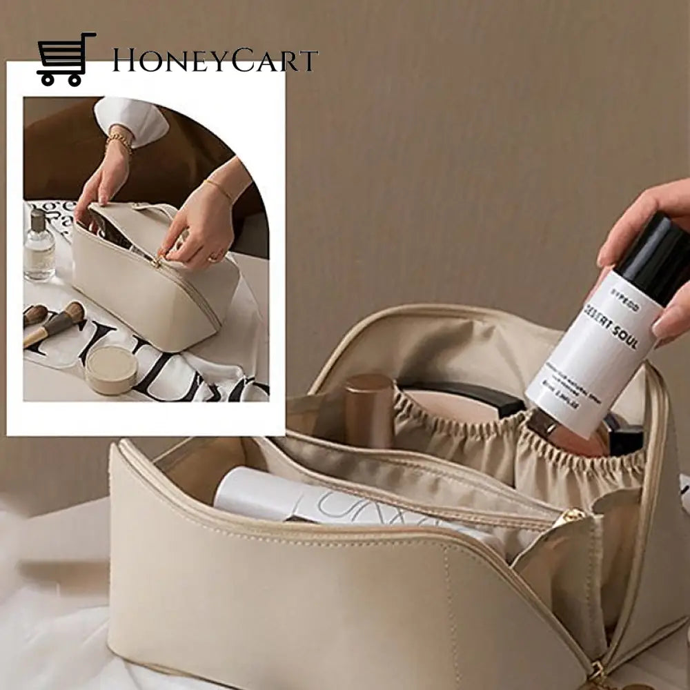 Pu Portable Travel Cosmetic Storage Bag