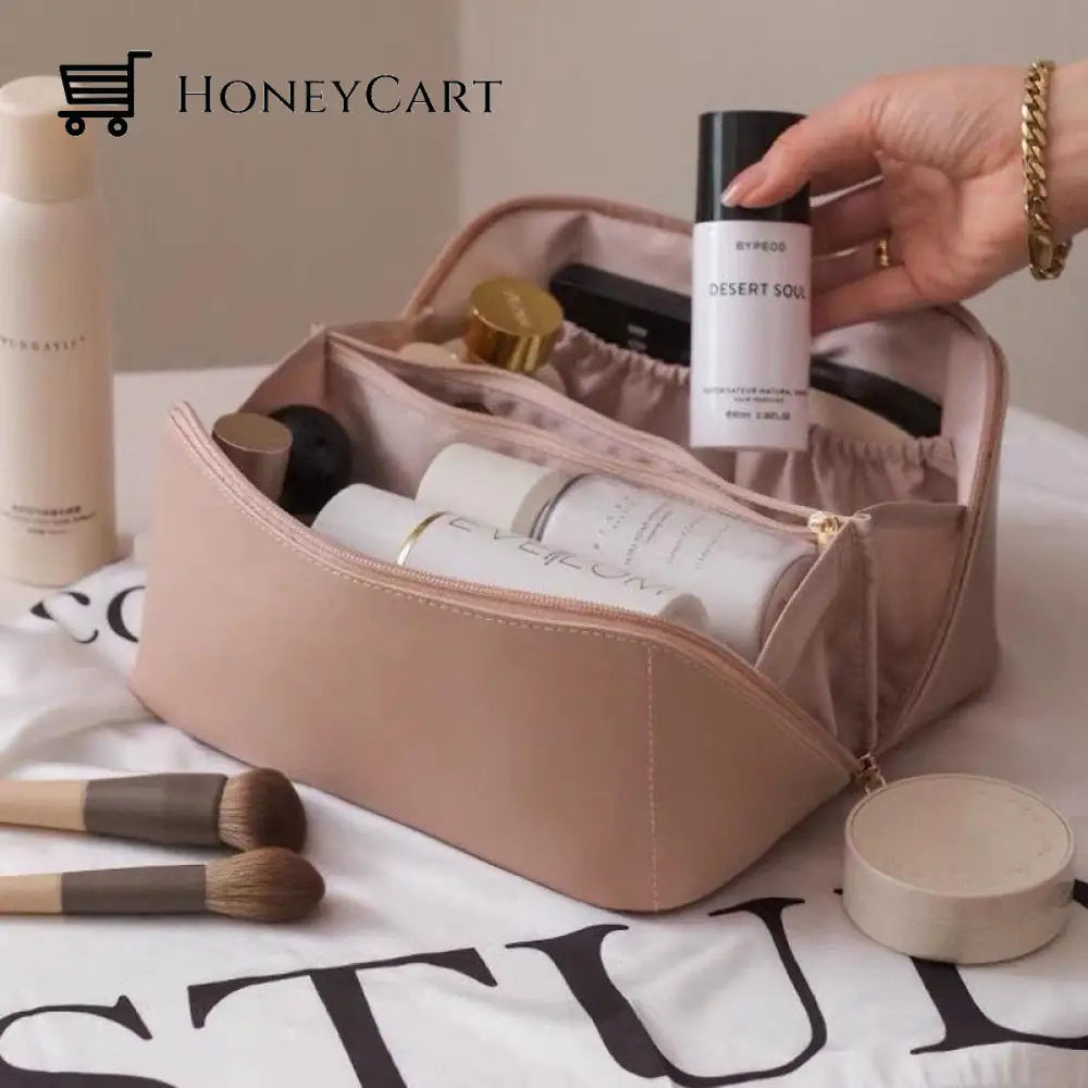 Pu Portable Travel Cosmetic Storage Bag