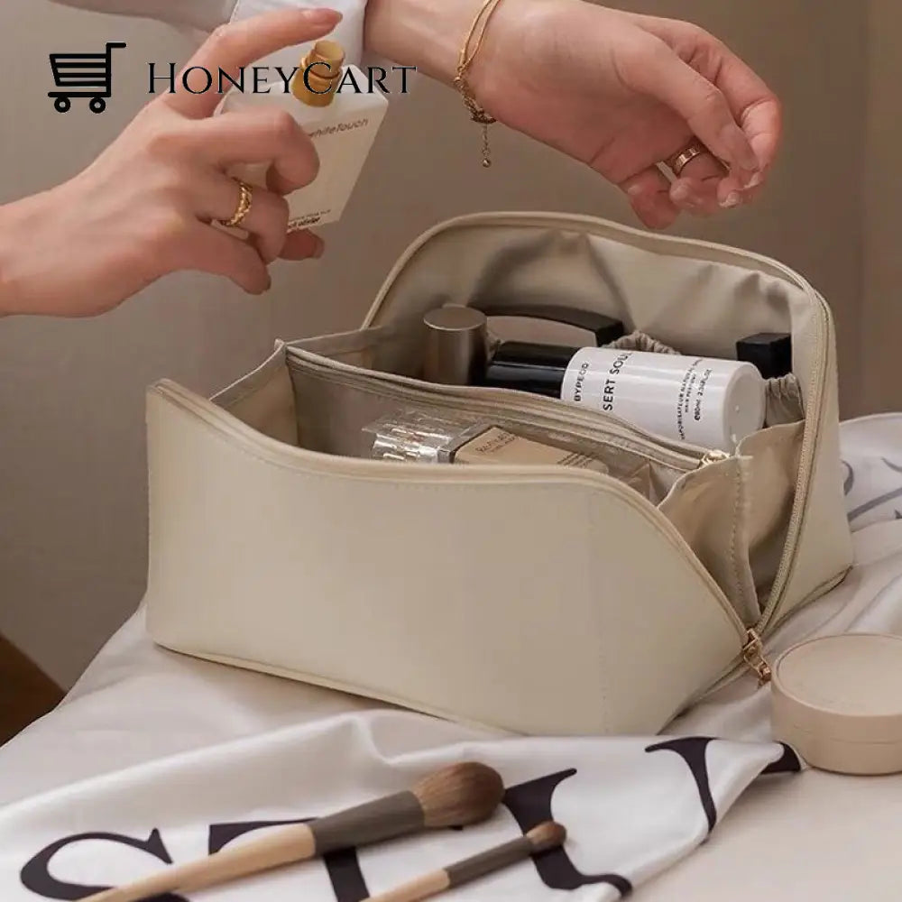 Pu Portable Travel Cosmetic Storage Bag