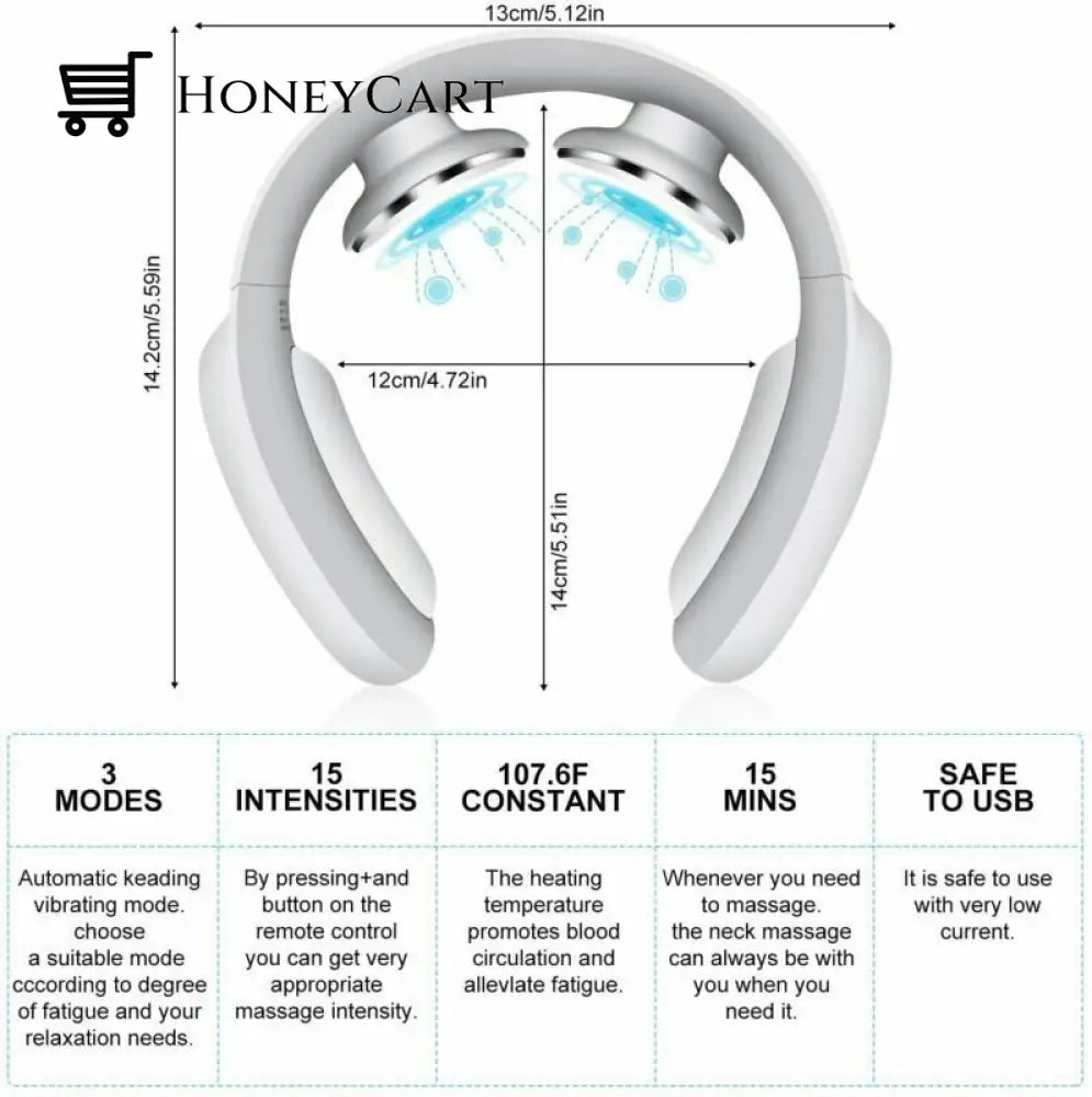 Pulse & Heat Intelligent Neck Massager Smart | Best Heated Vibration And Therapy Relax Stiffness