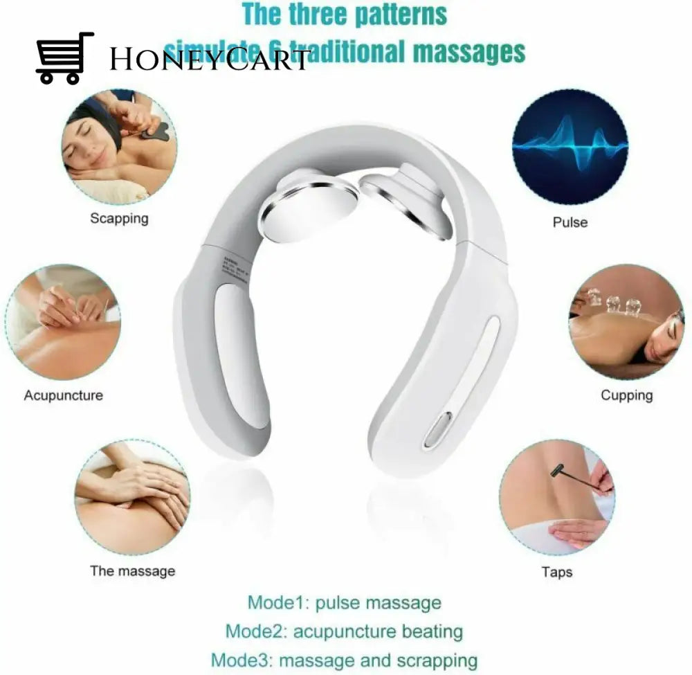 Pulse & Heat Intelligent Neck Massager Smart | Best Heated Vibration And Therapy Relax Stiffness