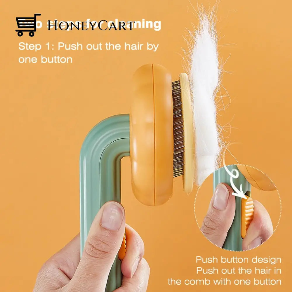 Pumpkin Pet Fur Brush